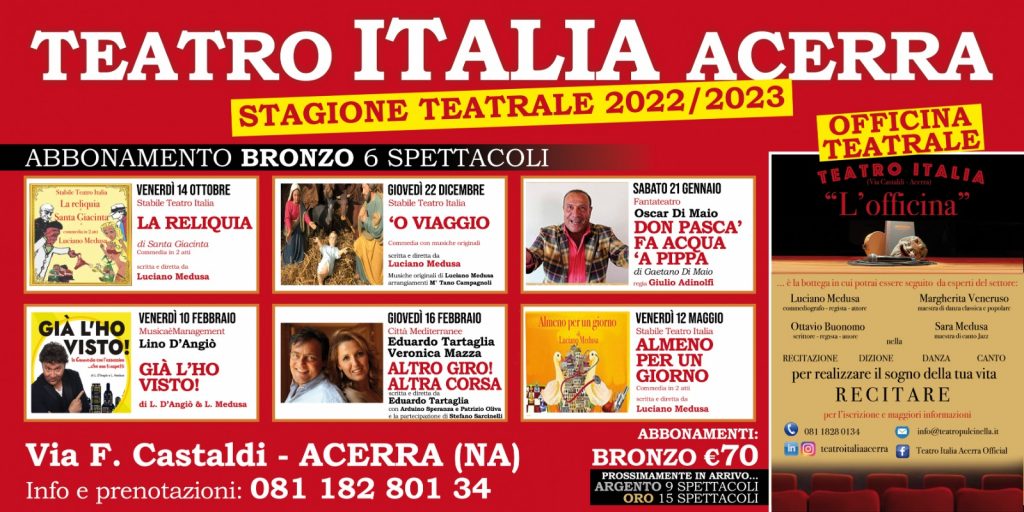 Teatro Italia Abbonamento Bronzo 2022-2023
