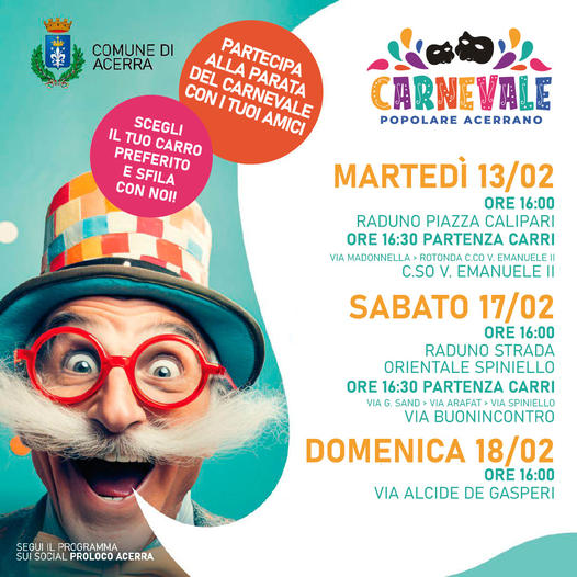 nuove date carnevale popolare aacerra